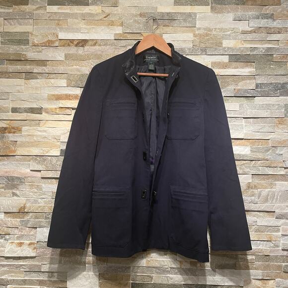 Ralph Lauren Equestrian Blazer 6 | Vintage Navy Jacket, Leather Trim Toggle Rare - Picture 5 of 9